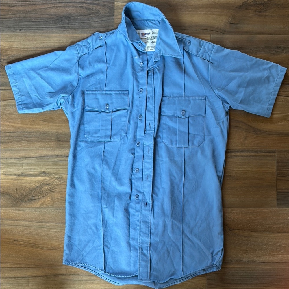 Men's Blue Short Sleeve Shirt